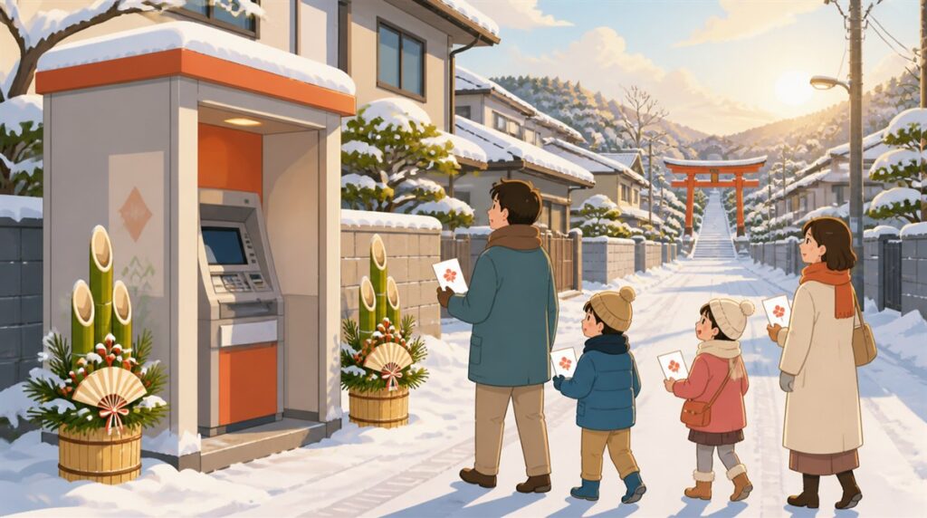 ゆうちょ銀行(郵貯銀行)の年末年始(2026-2027)ATMや窓口の営業日・営業時間はいつ?手数料はいくら?