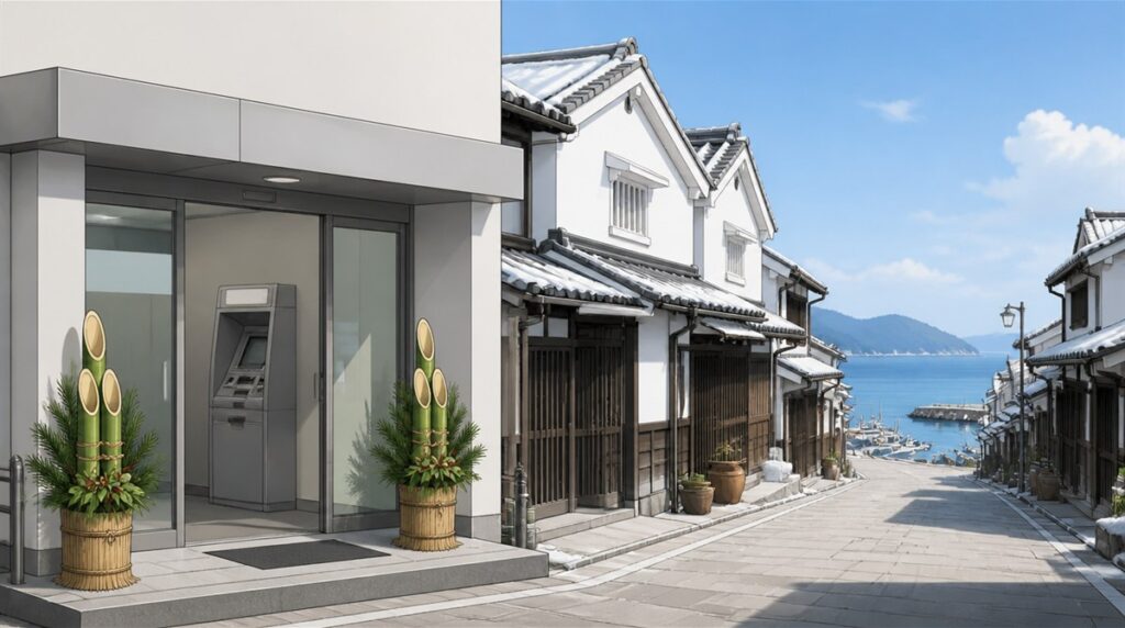 玉島信用金庫(玉島信金)の年末年始(2026-2027)ATMや窓口の営業日・営業時間はいつ?手数料はいくら?